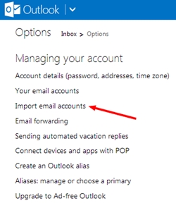 Import your email account