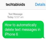 automatically delete text messages iPhone 6