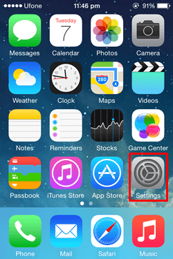 settings iPhone 6