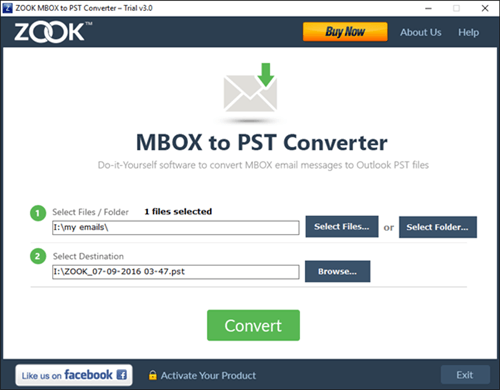 Mbox to PST convertor