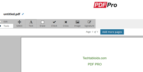PDF Pro online editor