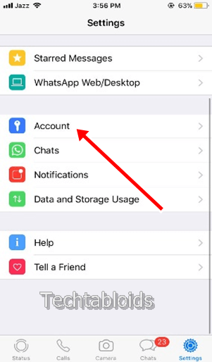 Whats app account iphone